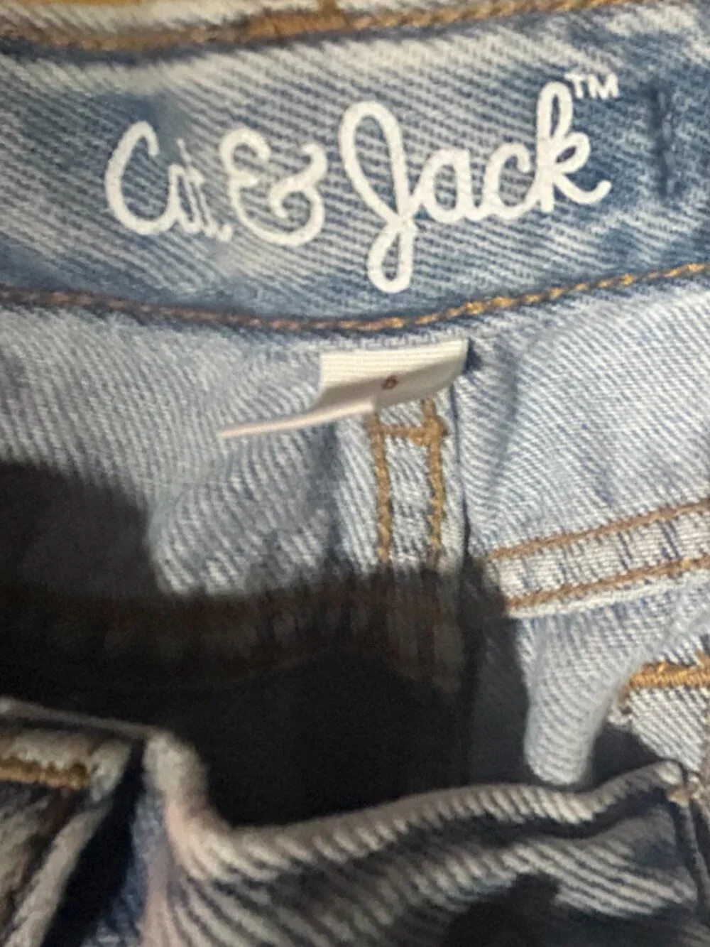 Girls Mid-Rise Wide Leg Jeans Cat & Jack Light Wash Girls Size 6 Baggy